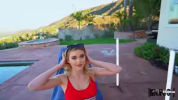 Rich VLogger Anny Aurora Plows Pool Man in POV