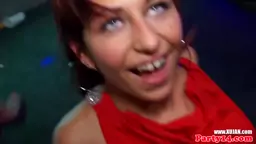 Teen squirting in the club