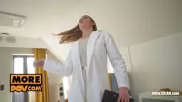 POV blonde doc Alexis Crystal fucks her patient
