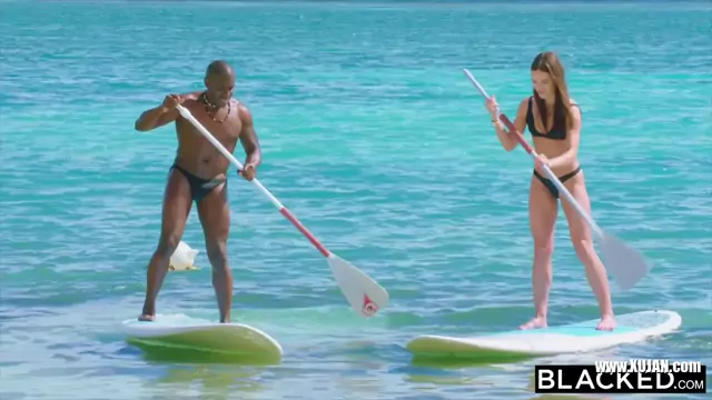 Alyssa Reece Does a strong monster cock on the Beach poolside