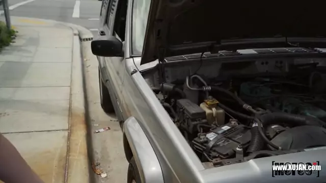 Ex BF plows sizzling young blonde near her broken down car Melody Marks