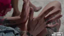Group of horny babes fucks perverted huge dick male sex addict Lucas Frost