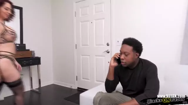 Big Breasted stepmom tips ebony dude with blowjob