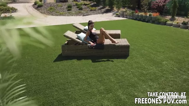 Ebony haired stepteen Alyssa Bounty gets assfucked in POV