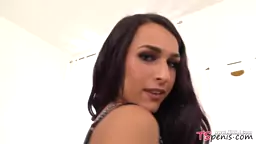 Super Charming Tgirl Taking The Dick In