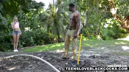 TEENS LOVE EBONY COCKS Chloe Temples monster cock BJ