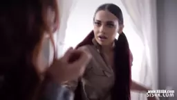SISTERTRICK Mary Moody doesnt spare Sabina Rouges lesbian twat