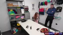 Charming shoplifter Aria Carson was hiding stuff under her sweater