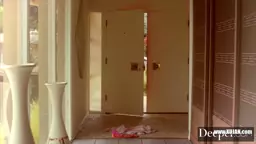 Cheater Blonde Whore gets Facefucked by Unyielding big black dick