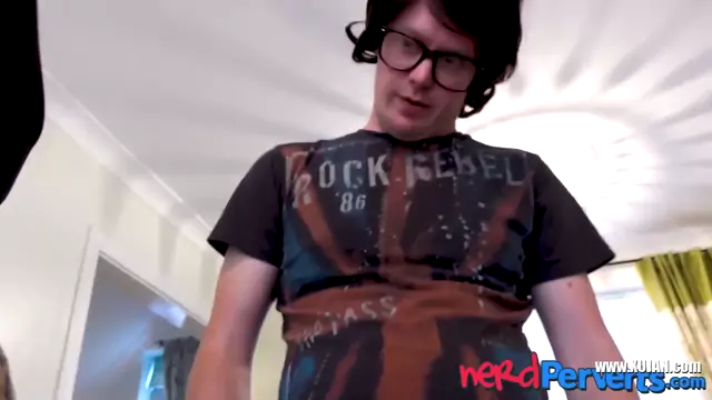 Buxxom ginger fed with shaft filmed by English nerd