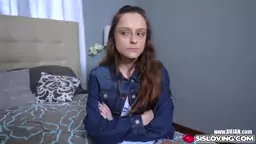 Febby Twigs bestie Lily Glee sucking her stepbrothers cock