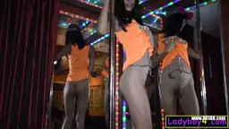 Asian trans teen amateur Sakura pole dancing sucking taking it ass pumping