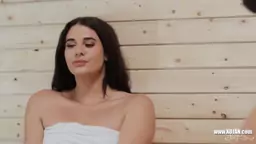 Skyy Knox didnt get timid from Tranny Bailey Archer in the sauna