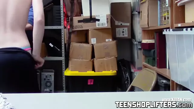 SHOPLYFTER Ginger teen Katy Kiss facialized dicked for theft