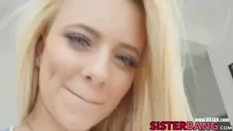 SIS LOVES ME Lusty step sister sits on stiff meat rides it wildly in POV