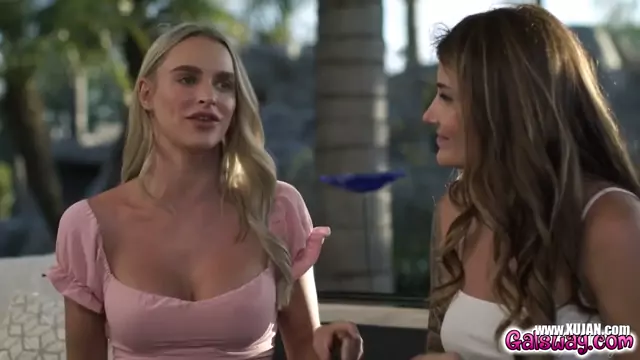 Adria Rae leads Emma Hix through her first lesbian sex session