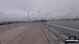 Public amateur blowjob by his Asian teen GF after a boat trip