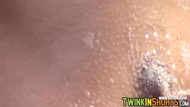 Homosexuals kiss jerk off each other while showering