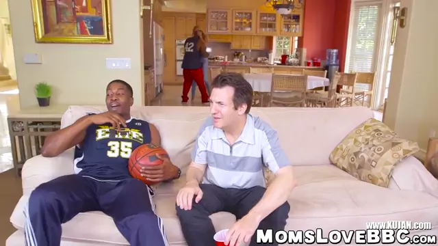 Big titted COUGAR smashed by ebony basketball players