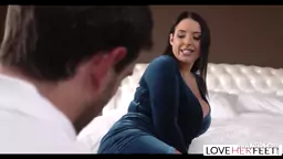 Big Boobed COUGAR Angela gets her Feet Loved