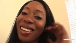 Petite black teen teasing meat