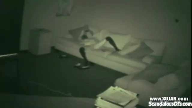 Hot solo teen in b w caught masturbating