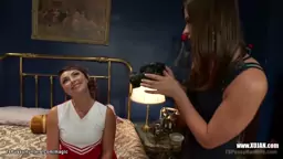 Brunette Shemale anal fucks cheerleader
