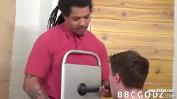 Heavy black penis domination for a timid white man loving it