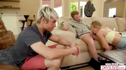 Hubby watching wifey fucking other guy