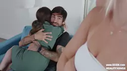 Exhibitionist hot girl lets her roommates BF fuck her twat Jazlyn Ray