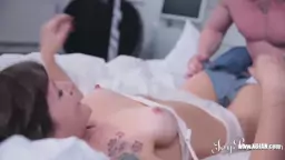 Tatted maid is taking a sex break from cleaning