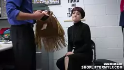 Pervy security guard punishes Jessica Ryan for stealing