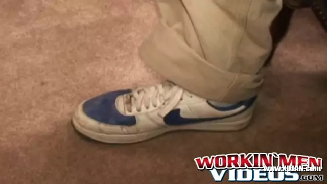 Rough stud smokes during an interview masturbates solo