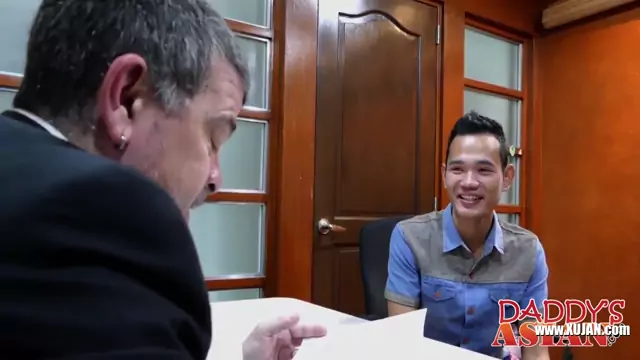 Hot adorable Asian Joshua will give his lustful butt for job