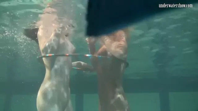 Russian lesbos swimming in the pool