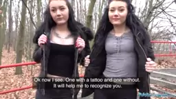 Public Agent Hot sisters found on the path for sex encounters