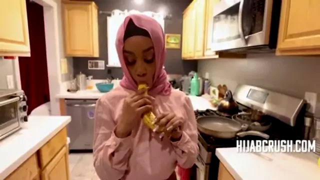 The Thicked Of Ebony In Hijab Fucks Me