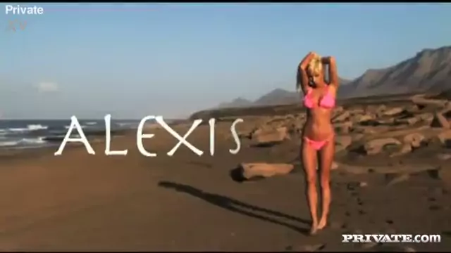 Lovely Blonde Alexis On The Beach