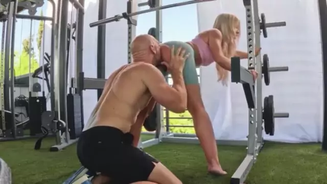 Johnny Sins gym fuck British MILF pounded in the gym and given a huge creampie big cock hard fucking