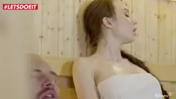 Teen Angel Rush rough sex in sauna LETSDOEITCOM