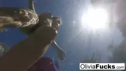 Olivia Austin poolside fun