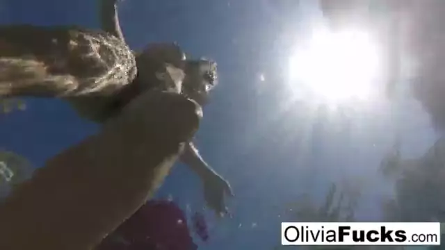 Olivia Austin poolside fun