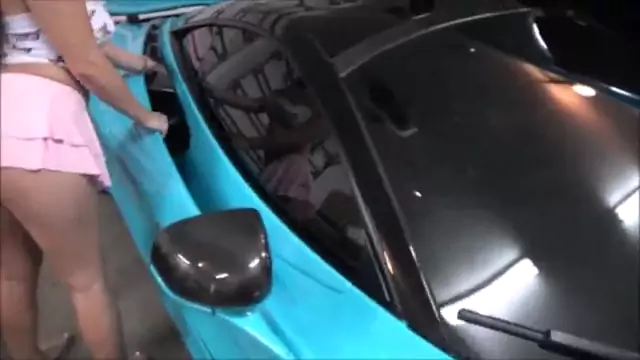 Horny Teens Fuck On Supercar