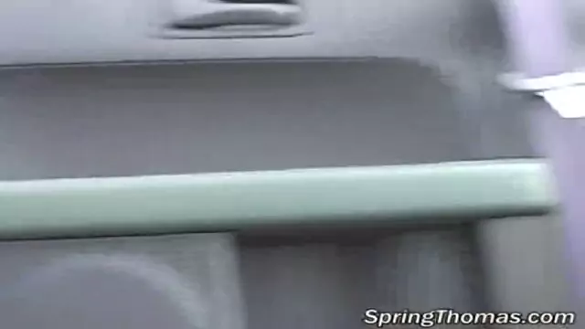 Slut Spring Thomas fucks a black Dude in a Van