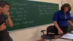 Slutty Teacher Charlie James fucked in the Class