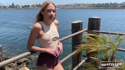 Sexy blonde babe Khloe Kapri rides on the big dick