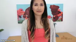 Gorgeous Jade Noir shows tight Pussy at Interview