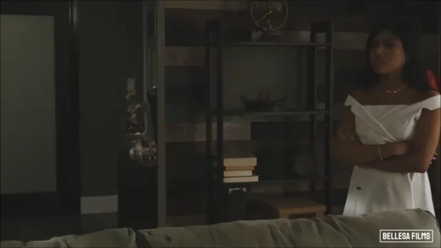 Hot Ember Snow getting shagged on a sofa