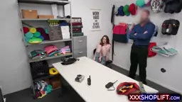 Charming shoplifter Aria Carson was hiding stuff under her sweater