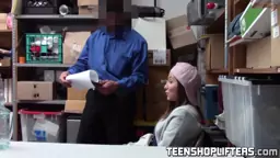 SHOPLYFTER Shoplifting teen Hayden Hennessy sucks fucks the officer